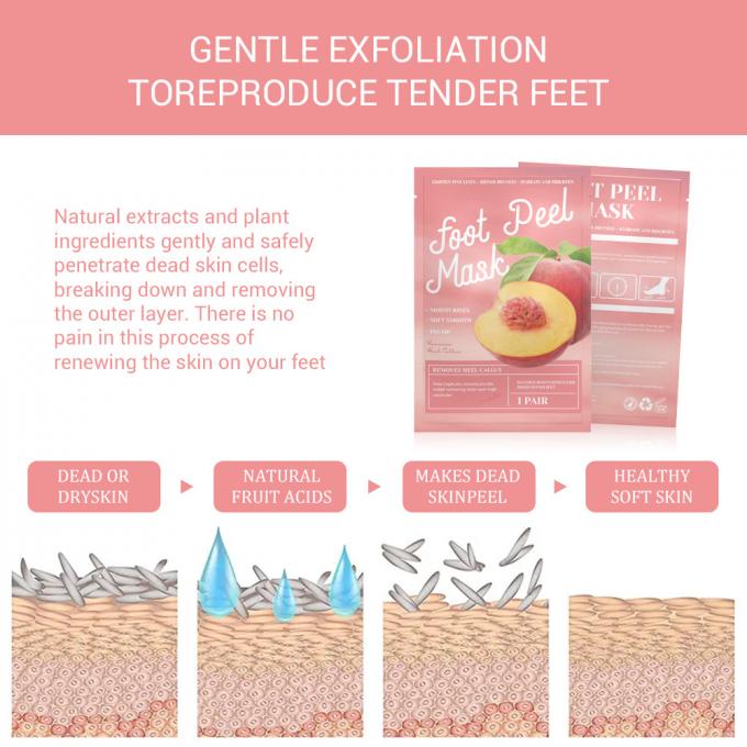 Fuß-Schalen-Maske (5 Sätze), tiefe befeuchtende Exfoliating Socken, trockene gebrochene Füße reparieren toten Haut-Entferner