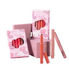 Drehender beständiger hydratisierender nackter samtartiger Gefühl-Lippenstift Sharpenable Matte Lip Liner Crayon Smudge