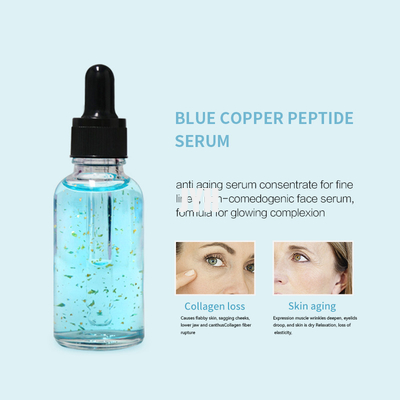 Goldblaues kupfernes Peptid-Serum des GHK-CU Wesentlich-Gesichts-Serum-24K
