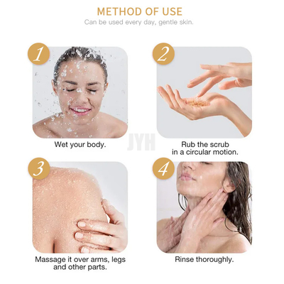 Gold 210g 24K, das Zustimmung Sugar Body Scrub Soem-Hautpflegeprodukt-GMPC Exfoliating ist