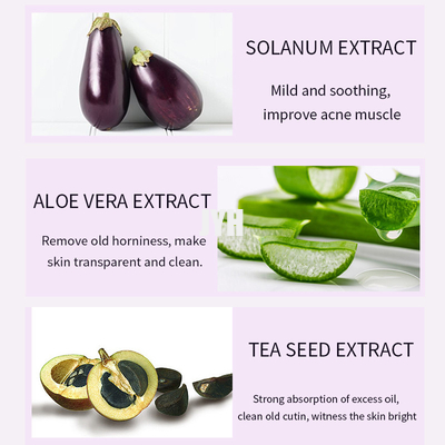 Purpurrote Aubergine, die Clay Mask 5ml/Streifen 300g/Glas reinigt