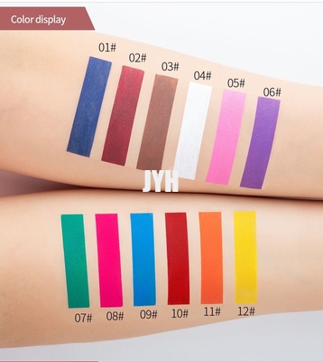 Metallic Face Makeup Cosmetics 12 Farben Wasserdichter Makeup Lidschatten