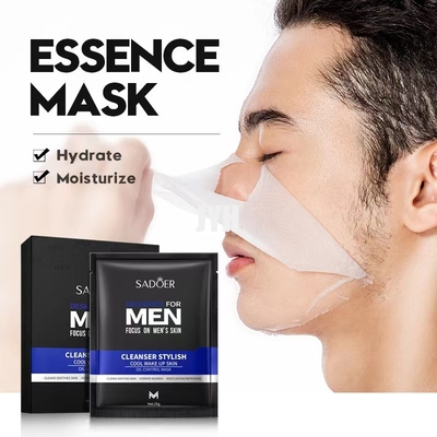 MSDS Herren-Hautpflegeprodukte Feuchtigkeitsspendende Whitening Nourishing Natural Cleansing Facial Sheet Mask