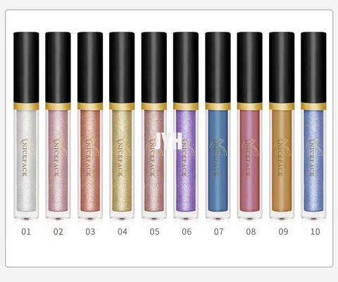 10 Farben Diamond Glitter Eyeshadow Waterproof Long, der metallischen Schimmer-Lidschatten dauert