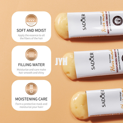 Kosmetik Ginger Extract Nutrition Hair Care 10g Bodycare feuchte und weiche Beschaffenheit verbessern trockene gegabelte Haar-Maske