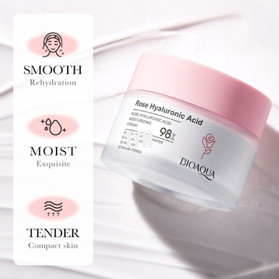 Erhellende Sahnehaut Rose Hyaluronic Acid Moisturizer Facials, die Creme 50g festzieht
