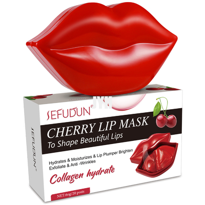 Schlafenhydrogel-Kollagen-Lippenmaske natürlicher Crystal Hydrating