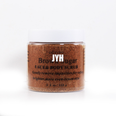 Kosmetik natürliches Exfoliating weiß werdenes organisches Brown Sugar Salt Body Scrubs ODM Bodycare
