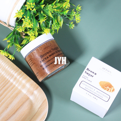 Kosmetik natürliches Exfoliating weiß werdenes organisches Brown Sugar Salt Body Scrubs ODM Bodycare