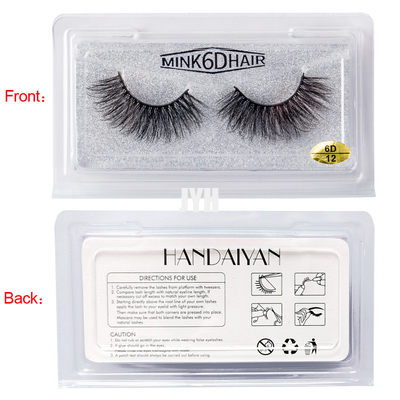 Dreidimensionales starkes Nachahmungs-Mink False Eyelashes Stage Show-Braut-Make-up 6D 20mm