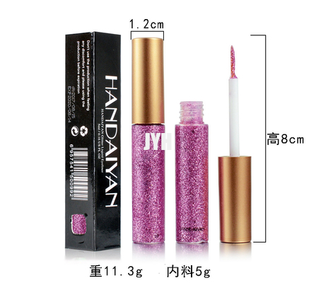 MSDS 10PCS/gesetzter Funkeln-Lidstrich für die Frauen einfach, pigmentiertes rotes Weißgold-flüssiges Eyeliner-Funkeln-Make-up zu tragen