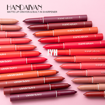 Drehender beständiger hydratisierender nackter samtartiger Gefühl-Lippenstift Sharpenable Matte Lip Liner Crayon Smudge