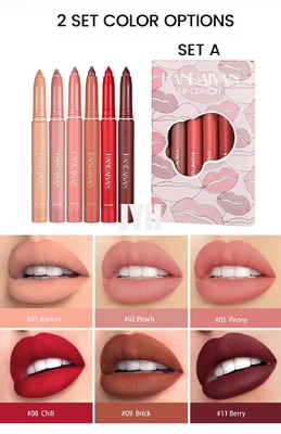 Drehender beständiger hydratisierender nackter samtartiger Gefühl-Lippenstift Sharpenable Matte Lip Liner Crayon Smudge
