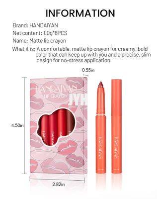 Drehender beständiger hydratisierender nackter samtartiger Gefühl-Lippenstift Sharpenable Matte Lip Liner Crayon Smudge