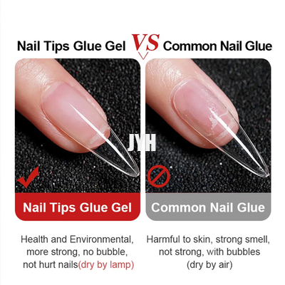 Multifunktionsbasislack-Stärkungsmittel-Nagel-Spitzen kleben Gel-Eigenmarke Crystal Gel Glue