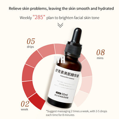 Wesentlich-erhellen Gesichtsserum-Poren-Schrumpfung des Astaxanthin-30ml Haut-Farbe für Gesicht