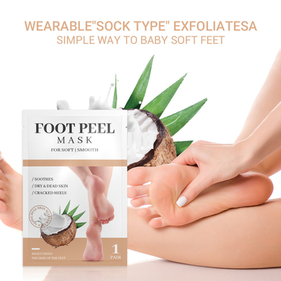 Unscented-Kokosnuss-Fuß-Masken-Fußpflege stellte Exfoliating und das Befeuchten ein
