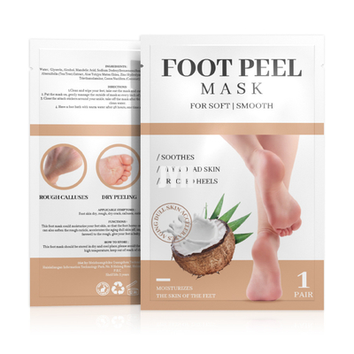 Unscented-Kokosnuss-Fuß-Masken-Fußpflege stellte Exfoliating und das Befeuchten ein