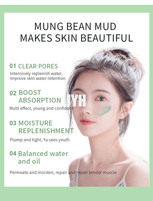 Reinigende Anti- Akne Gesichts-Clay Mask Face Mung Bean, der grüne Maske reinigt