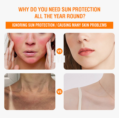 UVschutz-Gesichts-Make-upkosmetik-Glutathion Auffrischungsbefeuchtende Sun-Creme-Lotion