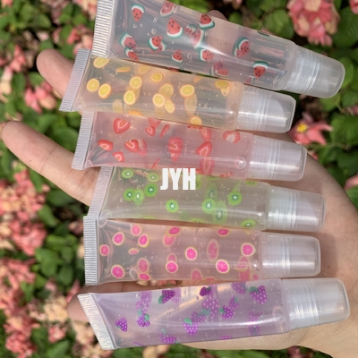 Private Label Glanz Lippenöl-Squeeze Tubes Plumping Frucht Duft Geschmack